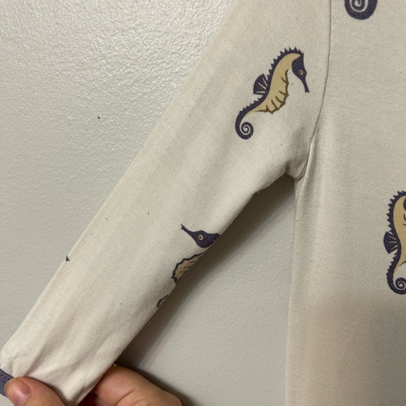 Kyte HTF Retired Seahorse Print snap footie Size 12-18m - Picture 2 of 11